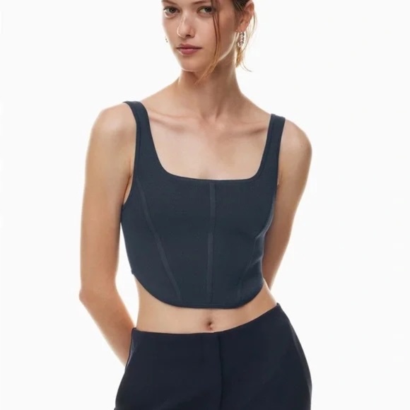 Babaton Sculpt Knit Bustier Tank black 45794 - Picture 1 of 11